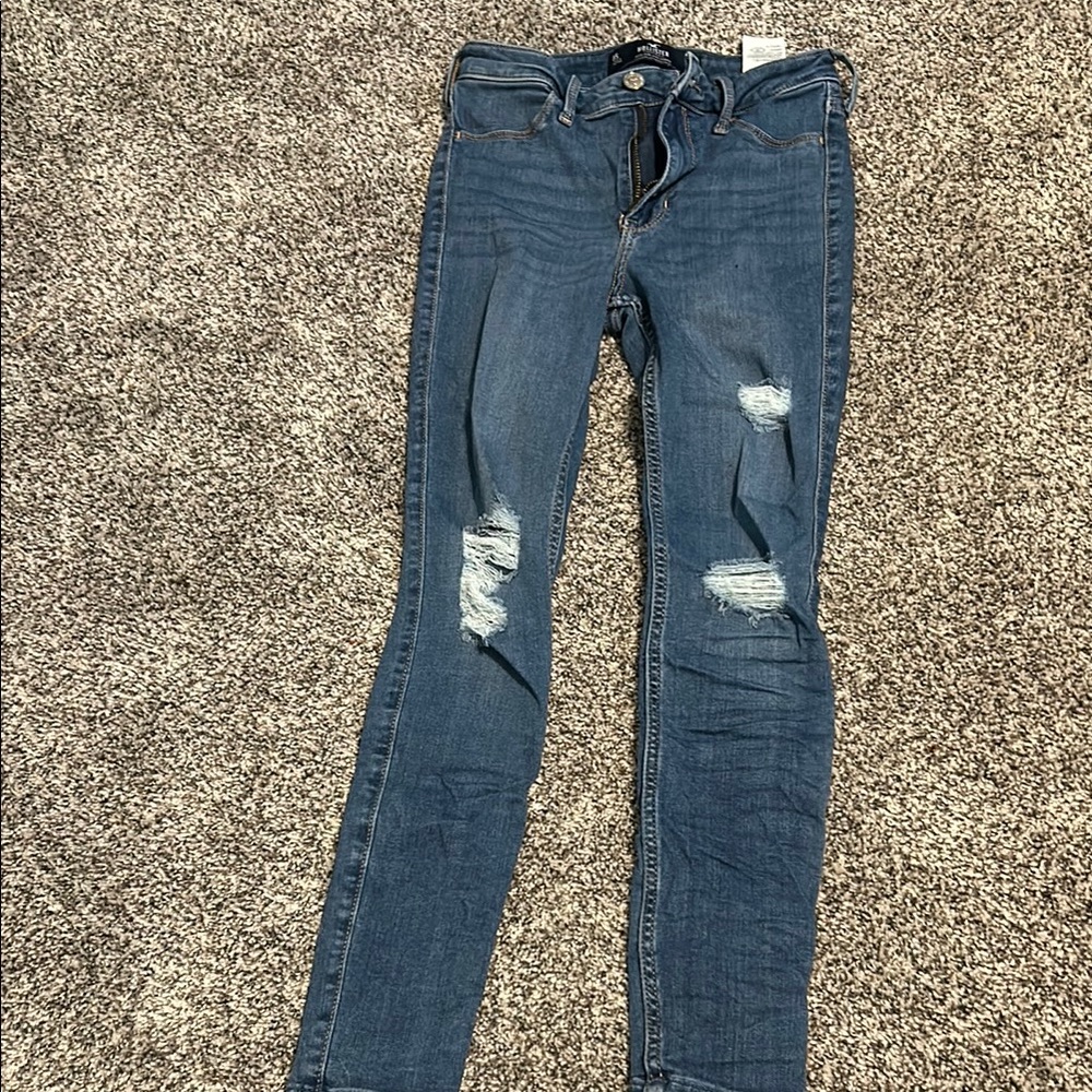 Women's Blue Distressed Jeans